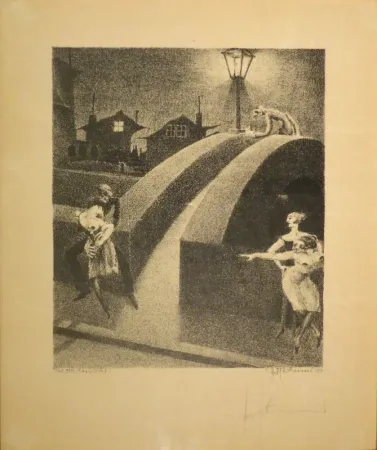 Litografia Tschumi - Vorstadtnacht