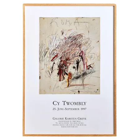 Cartaz Twombly - Rare Affiche, 1997 - Galerie Karsten Greve, Rare Vintage exhibition poster