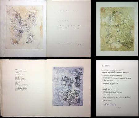 Livro Ilustrado Tzara - VIGIES. 5 eaux-fortes de Camille Bryen (1962).