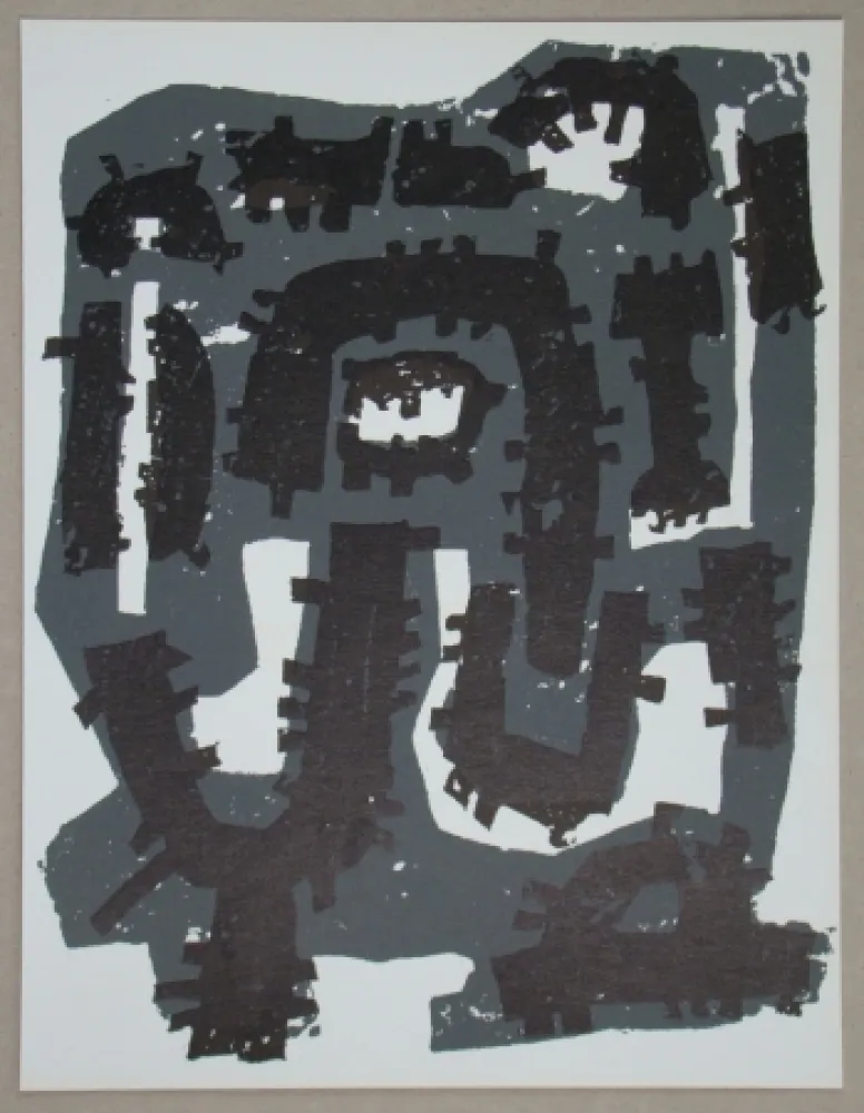 Litografia Ubac - Gravure sur ardoise pour XXe Siècle