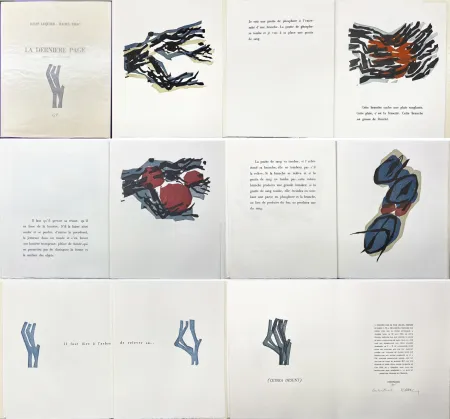 Livro Ilustrado Ubac - Jules Lequier : LA DERNIÈRE PAGE. Avec 9 lithographies originales de Raoul Ubac (1968). 