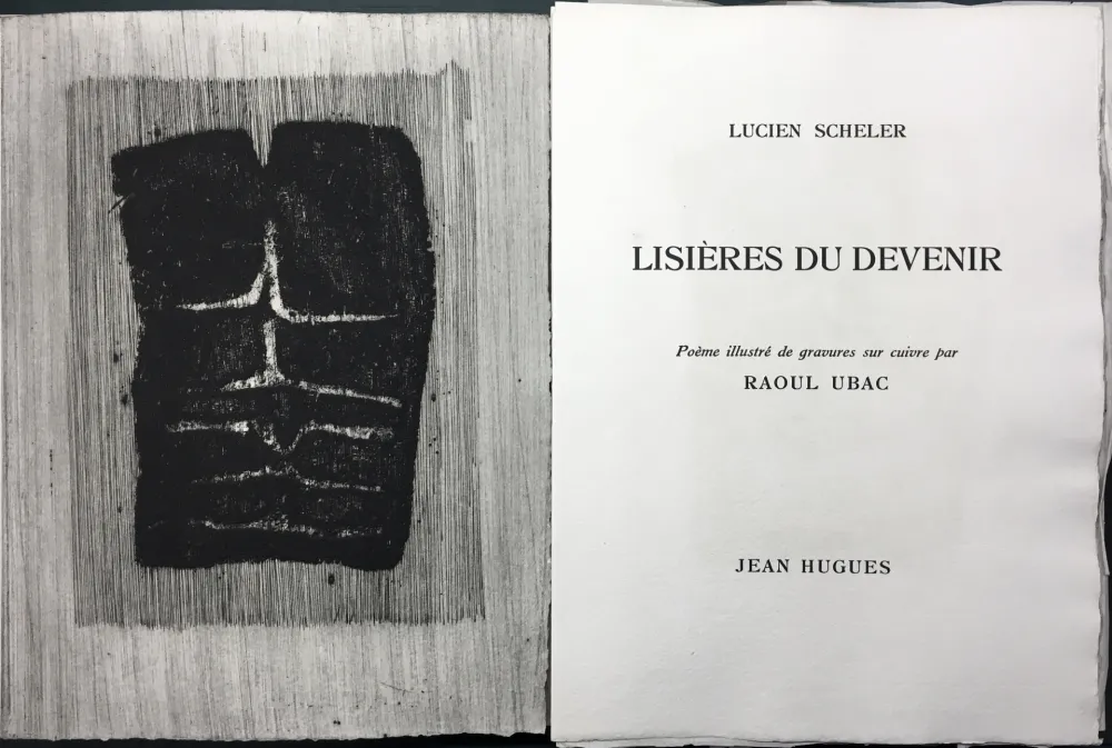 Livro Ilustrado Ubac - Lucien Scheler : LISIÈRES DU DEVENIR. 6 gravures originales.