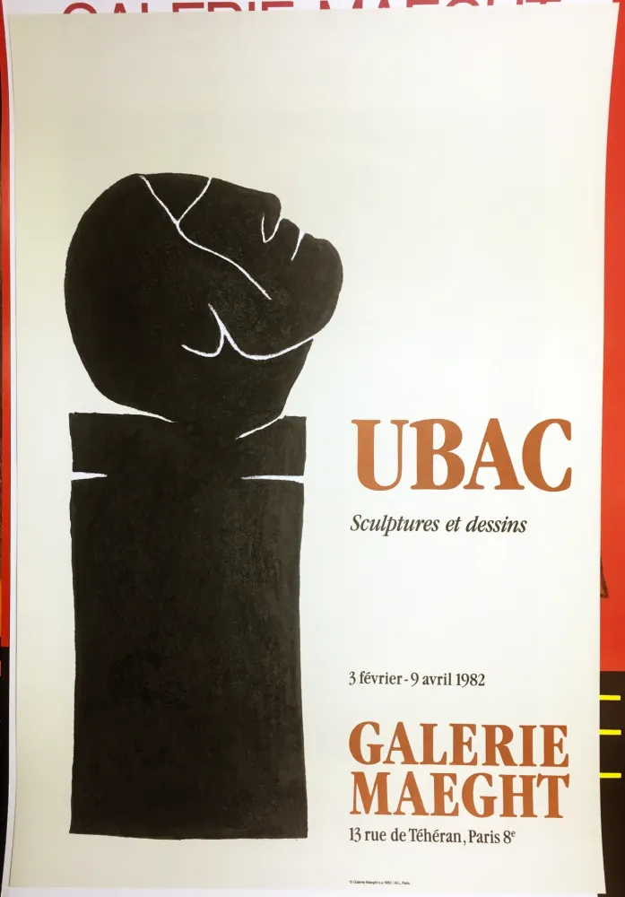 Cartaz Ubac - UBAC 82. Sculptures et dessins. 