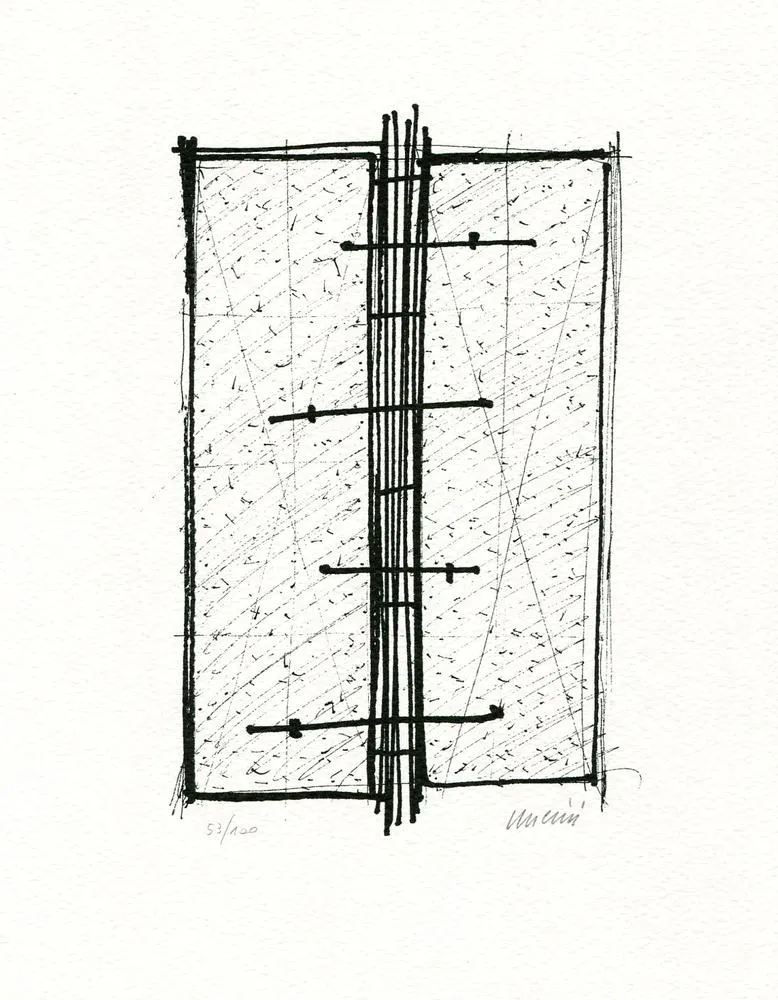 Litografia Uncini - Senza titolo