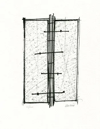 Litografia Uncini - Senza titolo