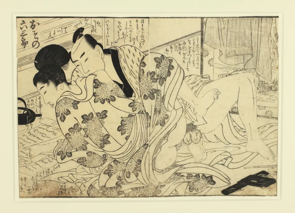 Xilogravura Utamaro - Shunga