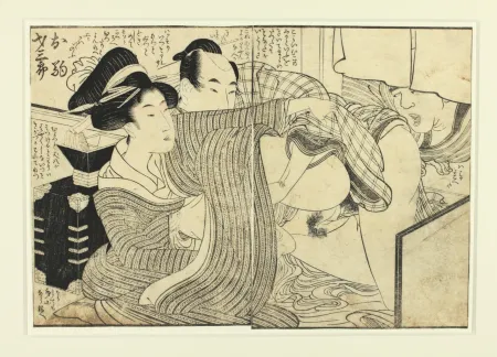 Xilogravura Utamaro - Shunga
