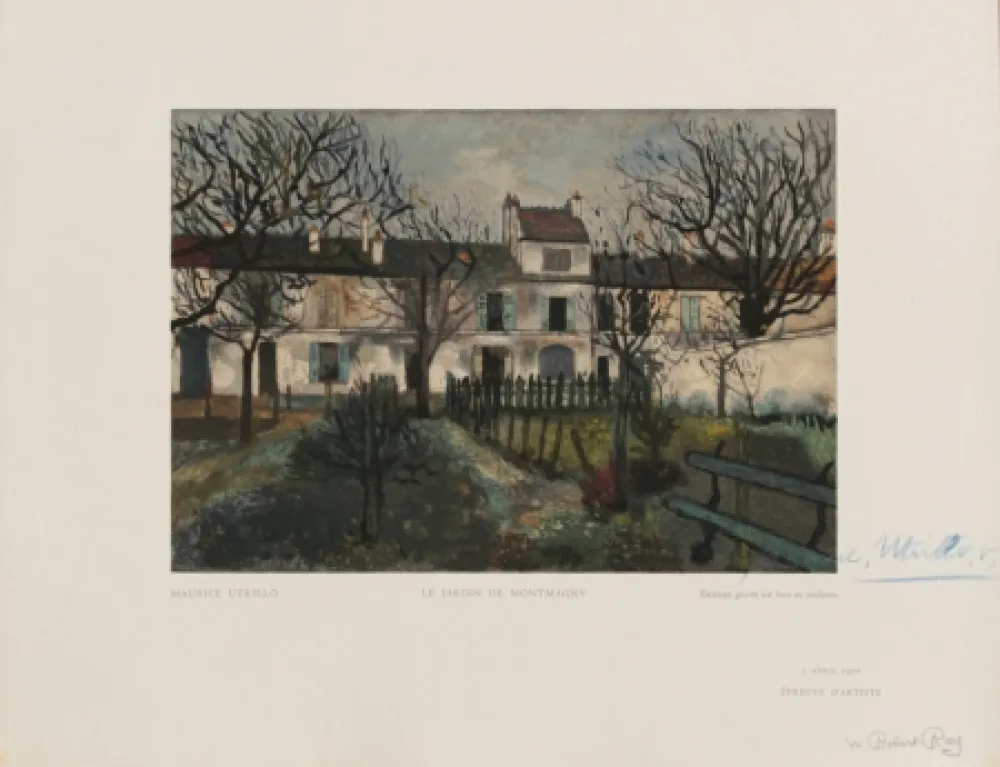 Xilogravura Utrillo - Le Jardin de Montmagny