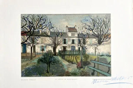 Xilogravura Utrillo - Le Jardin de Montmagny
