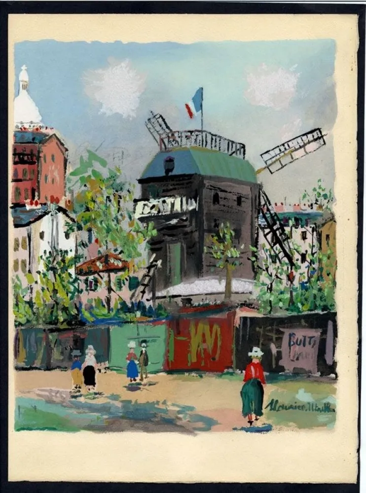 Livro Ilustrado Utrillo - LE VILLAGE INSPIRÉ. Avec 12 gouaches par Maurice Utrillo (1954)