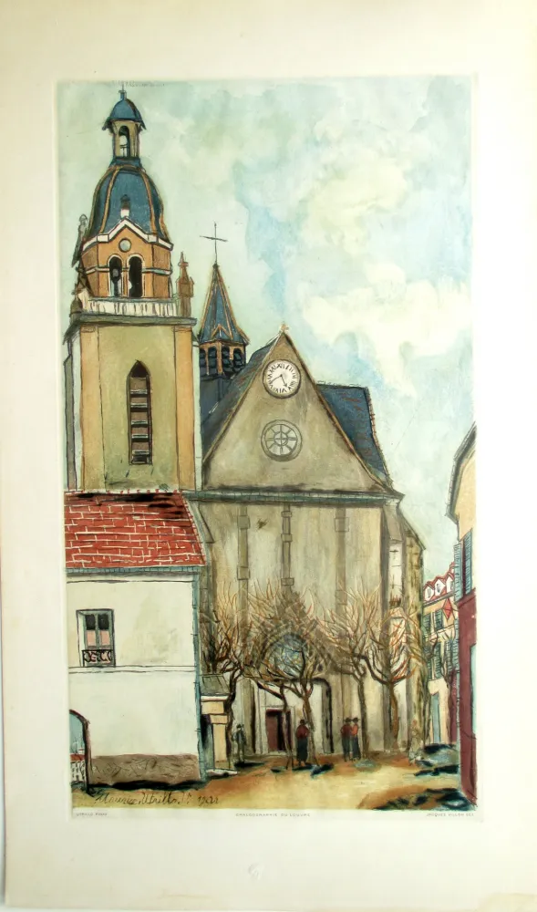 Água-Tinta Utrillo - L'Eglise de Limours