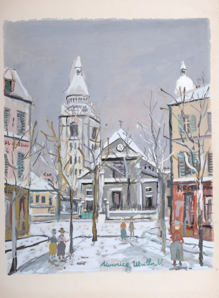 Estêncil Utrillo - L'Eglise Saint Pierre, Montmartre, 1950