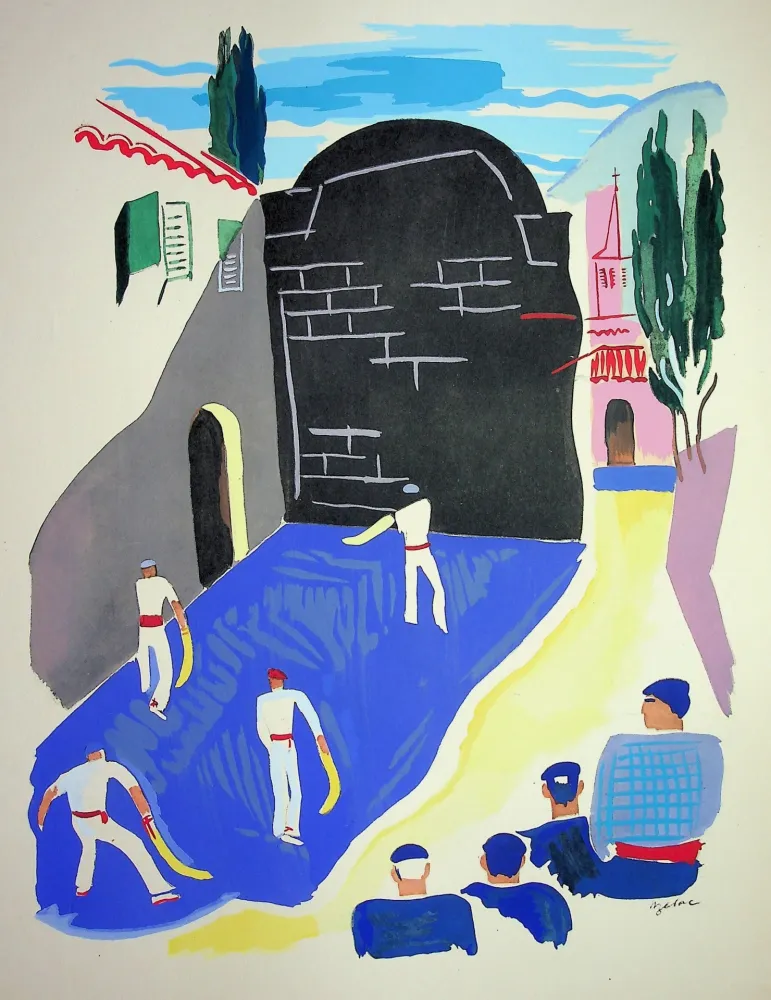 Litografia Uzelac - La pelote Basque