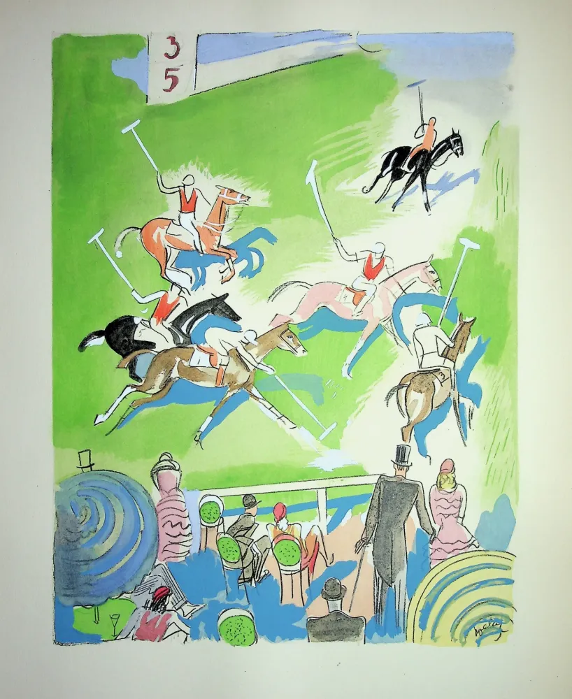 Litografia Uzelac - Match de Polo à cheval