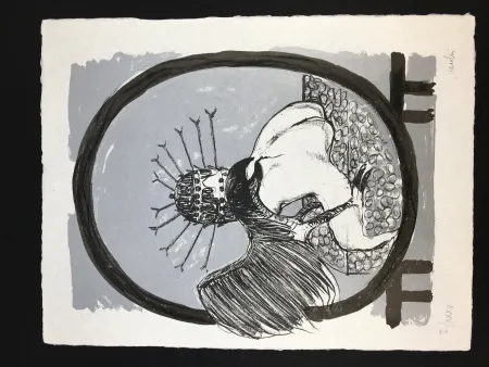 Litografia Vacchi - Studio per la Celebrazione di Michelangelo