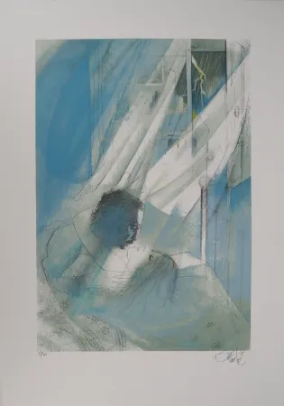 Litografia Valadie - Amour une nuit d'orage