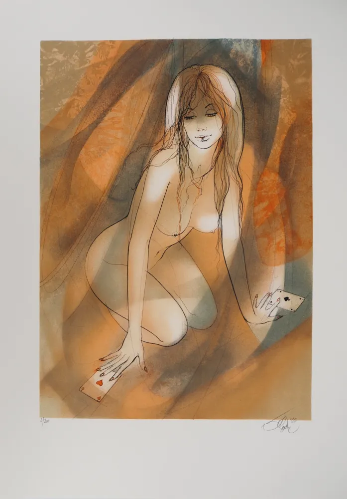 Litografia Valadie - Brassens, Une Jolie Fleur