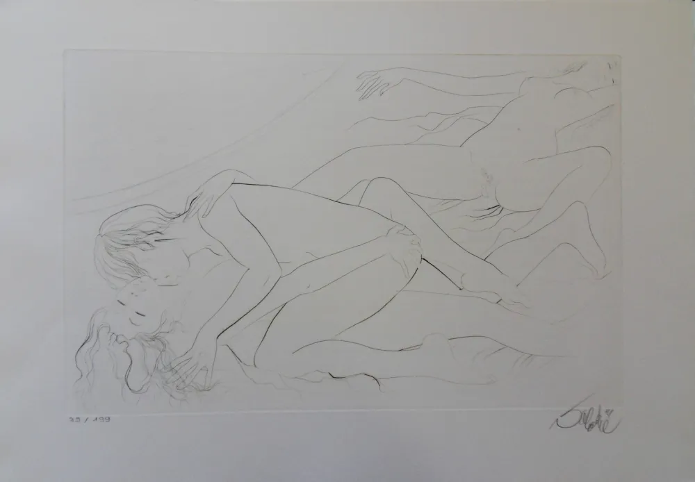 Gravura Valadie - Etreinte et attente