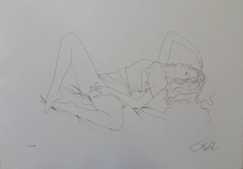 Gravura Valadie - Langoureuse sieste