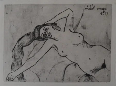 Gravura Valadon - Ketty s'étirant