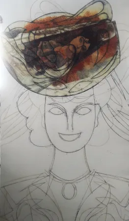 Água-Forte E Água-Tinta Valdés - Cabeza con sombrero III