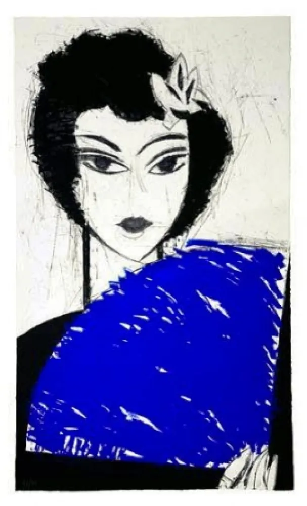 Água-Forte E Água-Tinta Valdés - La Femme à l'éventail