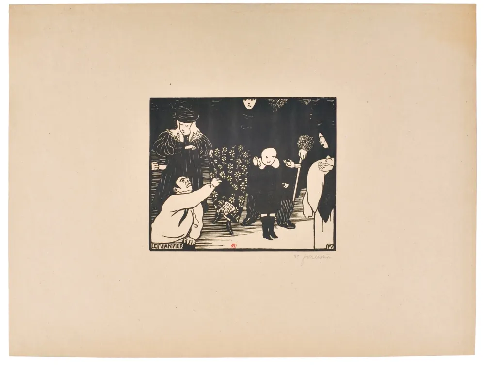 Litografia Vallotton - Etude de nus