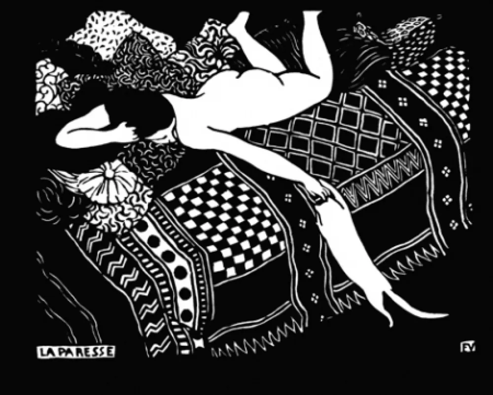 Xilogravura Vallotton - La paresse