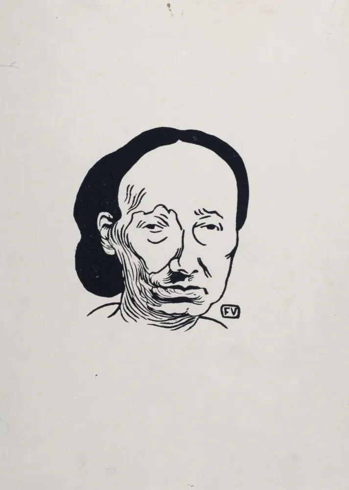 Litografia Vallotton - Louise Michel, 1894