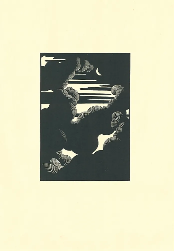 Xilogravura Vallotton - Wolken / Nuages (Clouds)