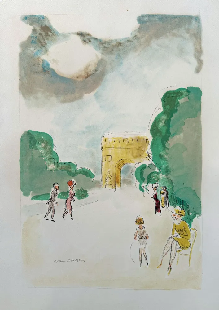 Litografia Van Dongen - 'Arc de Triomphe'