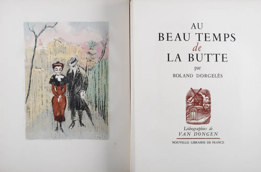Livro Ilustrado Van Dongen - Au Beau Temps de la Butte, 1949 - Complete book