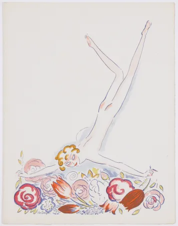 Estêncil Van Dongen - Fille au Fleurs