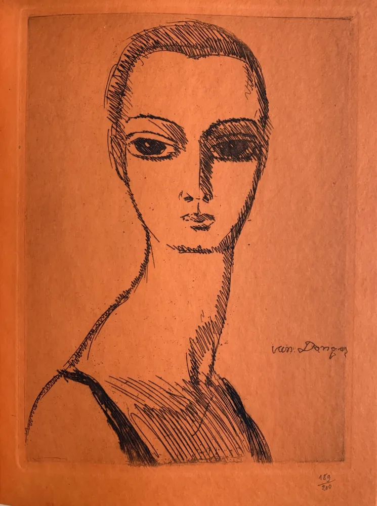 Gravura Van Dongen - Girl with Swans Neck