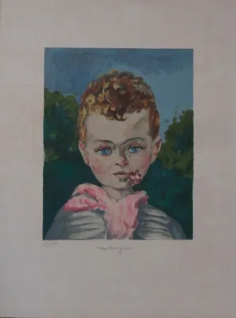 Litografia Van Dongen - Jean-Marie, la fleur aux lèvres