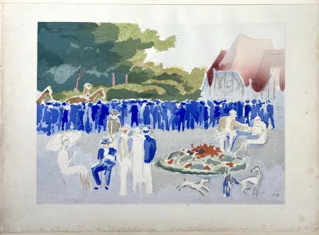 Estêncil Van Dongen - Le Grand prix de Normandie. Pochoir, 1920. 
