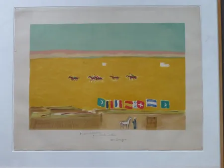 Litografia Van Dongen - Le polo à Alexandrie 