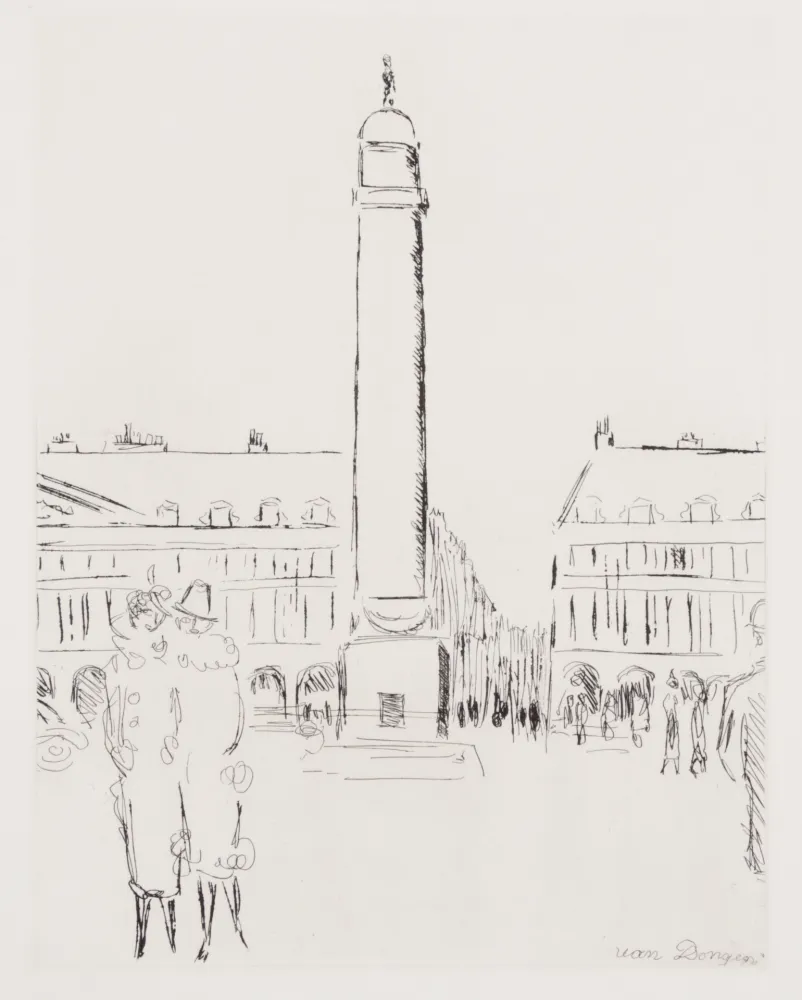 Gravura Van Dongen - Place Vendôme 