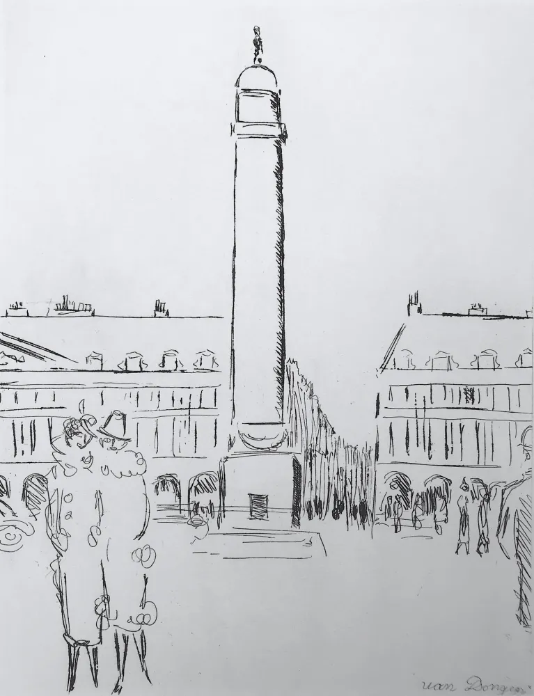 Gravura Van Dongen - Place Vendome