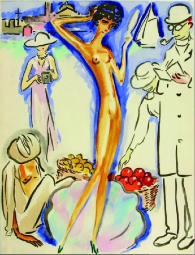 Estêncil Van Dongen - Venise- Girl with mirror