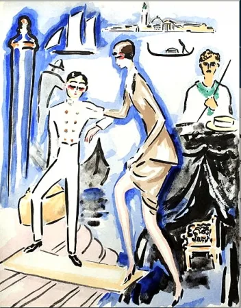 Estêncil Van Dongen - Venise- The Arrival