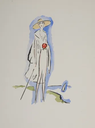 Estêncil Van Dongen - Woman at the Seaside