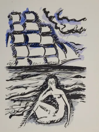 Estêncil Van Dongen - Woman Waiting For Ship