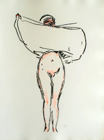 Água-Forte Van Dongen - Woman with a skirt