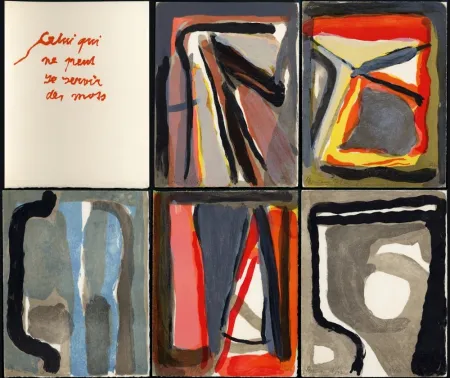 Livro Ilustrado Van Velde - CELUI QUI NE PEUT SE SERVIR DES MOTS (Alechinsky, Beckett, Bonnefoy, Butor, Dupin, Torreilles, etc.)