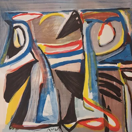 Litografia Van Velde - Dernière inquiétude