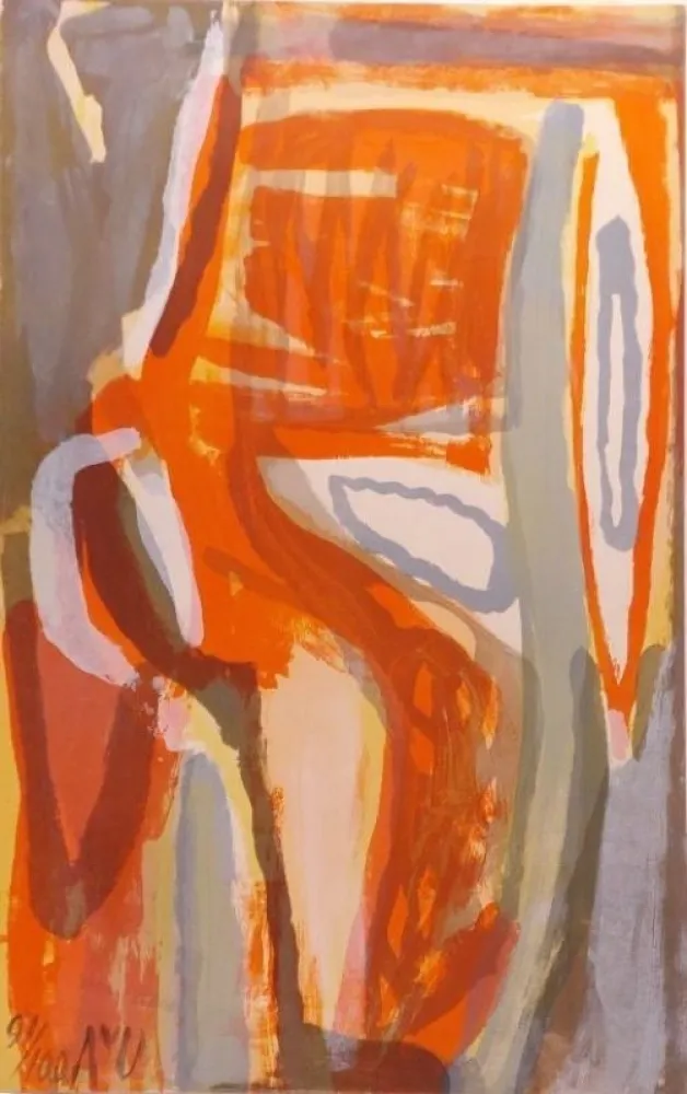 Litografia Van Velde - Ecoute 