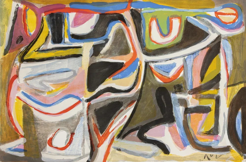 Litografia Van Velde - Enigme