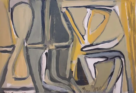 Litografia Van Velde - MP 174 - Exhalaison