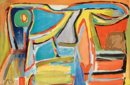 Litografia Van Velde - MP 392 - Vent de sables